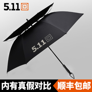 美国5.11超大号双层加固防风伞511户外遮阳长柄男女双人自动雨伞