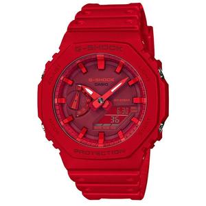 G-Shock卡西欧圣诞节红色手表男八角形g-shock番茄炒蛋GA2100-4A