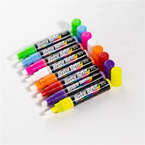 Pack -8 Liquid Chalk Markers Neon8色装饰笔广告笔玻璃镜子写字
