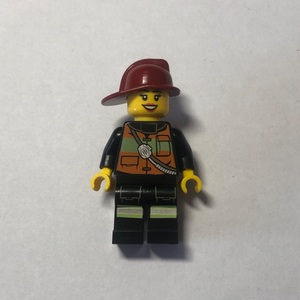lego乐高绝版城市系列人仔 cty434 女消防员 2013年出自60024