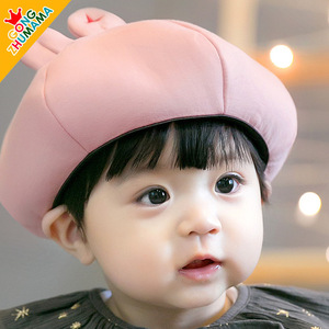 儿童帽子男潮春秋幼儿帽子2-5岁女宝宝帽子礼帽小孩帽贝蕾帽女童