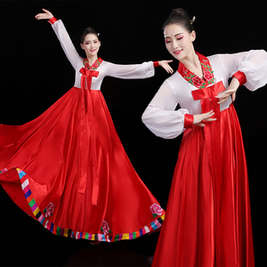 朝鲜舞族舞蹈服装韩服改良中国风韩国大长今传统宫廷礼服演出服女
