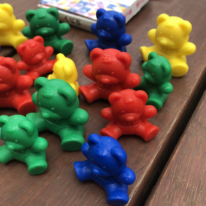 早教儿童感统训练玩具大小分类熊计数天平砝码彩虹小熊幼儿积木