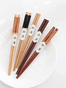 日式和风木筷子18cm家用儿童筷实木学生尖头筷缠线铁木午餐筷餐具