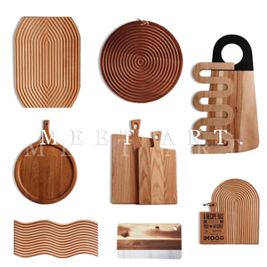 现代简约创意实木砧板餐板面包板装饰托盘样板间厨房饰品摆件软装
