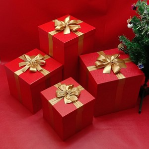 超大超高50cm红色正方形礼品盒情人节生日礼物礼盒40cm包装纸定制