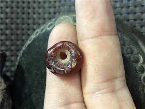 距今3500年前夏家店文化商代老玛瑙磨盘珠16研磨孔包老古珠老珠子