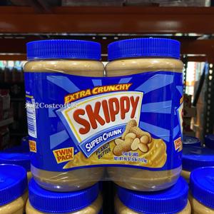 上海Costco代购美国进口SKIPPY四季宝颗粒花生酱抹酱1.36kg单瓶
