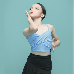 001人付款淘宝儿童跳舞服装夏季纯棉女童吊带背心舞蹈连体开裆练功服