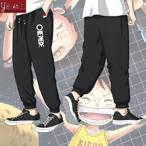 海贼王裤子动漫周边长裤白胡子路飞正义海军卫裤休闲运动九分裤男