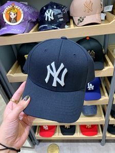 韩国正品MLB 2019年新款经典大标 棒球帽可调节弯檐鸭舌帽情侣