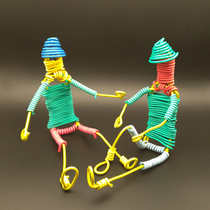 手工制作电线人 儿童小学生废物利用创意diy编织电线小人科学材料