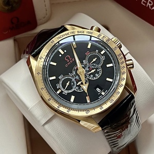 【二手名表】欧米茄特别奥运特别黄金金表奥运五环标志计时表径44