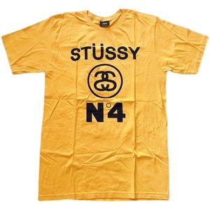 Stussy 世界巡游 N4 字母 黄色 短袖 T恤
