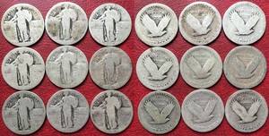 国外钱币硬币 北美洲美国二十五美分 旧版25美分女神银币 单枚价