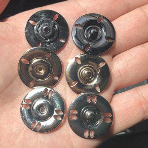 貂皮暗扣扣子子母扣金属隐形按扣皮草大衣女衣服圆形纽扣