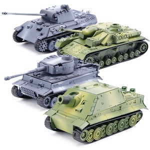 4D拼装1:72主站坦克军事模型德系二战虎式灰色益智儿童成人玩具