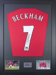 贝克汉姆亲笔签名球衣小贝签名球衣曼联签名球衣beckham签名球衣