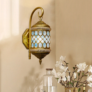 民族风格复古铁艺壁灯怀旧浪漫卧室墙阳台过道咖啡馆新古典彩色灯