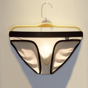 3条夏季薄款性感男士内裤莫代尔u囊高叉低腰螺纹纯色提臀三角裤头