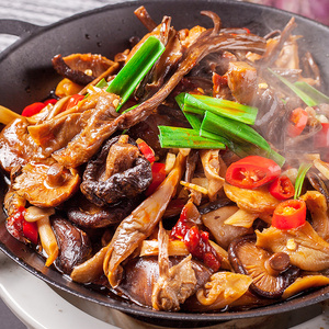 干锅三菌酒店饭店餐饮用特色半成品菜美食冷冻湘菜预制私房菜食材