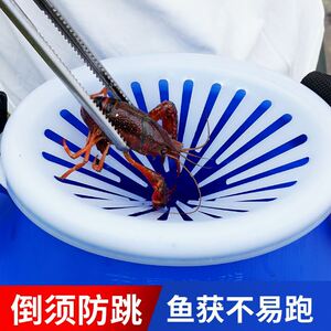 仿竹编塑料鱼篓装鱼筐全新抓鱼鱼筐户外大号装鱼箱鱼护捕鱼背篓虾