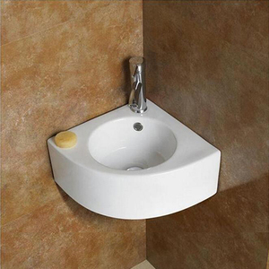 挂墙式洗手盆小户型卫生间角盆三角形洗脸盆阳台转角洗面盆陶瓷