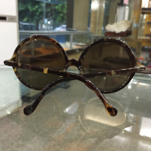 海南潭门玳瑁色水晶太阳镜 民国时期老眼镜翻新 天然水晶 石头镜