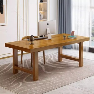 全实木书桌电脑桌客厅家用台式学习桌办公桌现代简约儿童学习桌子