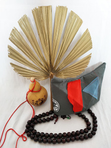 济公服装装扮道具全套济公扇子服装 济公佛珠扇子酒葫芦搞笑道具