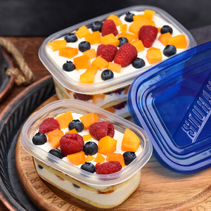 长方形塑料打包盒 千层榴莲芒果蛋糕盒 豆乳蛋糕盒饭盒千层盒子