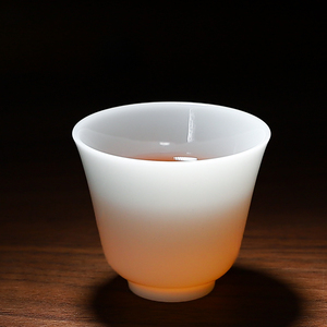 冰种青白瓷茶杯单个品茗杯功夫茶单杯客厅家用待客杯子陶瓷小茶盅