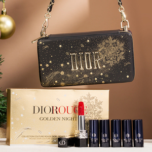 00ai全球购淘宝美国拼邮dior/迪奥2020圣诞限量唇膏6支套装雪花包包