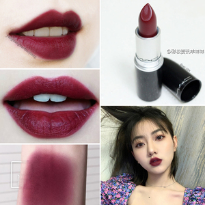 mac魅可哑光口红 603diva姨妈色 复古酒红613sin吸血鬼色持久显白