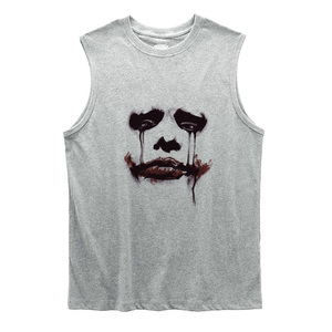 个性反派 暗黑小丑 joker 黑色漫画 哥特 朋克 坎肩背心无袖t恤