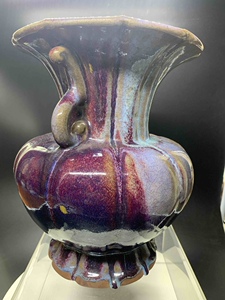 汪汪369淘宝古董 古玩古瓷器收藏民国老钧窑大花瓶一对农村旧货包真