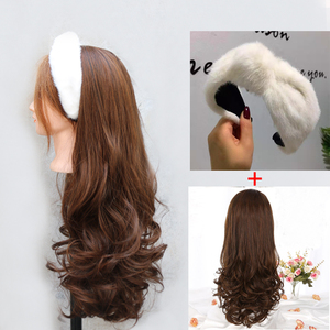 【发箍半头套】假发女长发懒人发箍假发网红黑长卷发半头套式自然