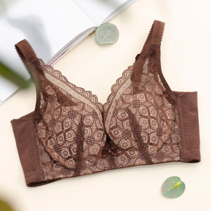 绯格贝缇蕾丝聚拢收副乳文胸g4465 深v性感小胸bc杯调整型内衣女