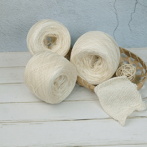 小麦兜出口品质纯埃及长绒棉线中细丝绸般光泽毛衣手工编织毛线团