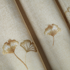 刺绣立体3d房间银杏叶全屋儿童卧室墙布壁布安装小样浪漫防水简约