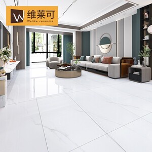 600x1200无限连纹瓷砖通体大理石地砖爵士白客厅地板砖新款亮光