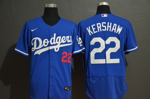 t恤棒球大联盟 dodgers #22 kershaw洛杉矶道奇队majestic棒球服