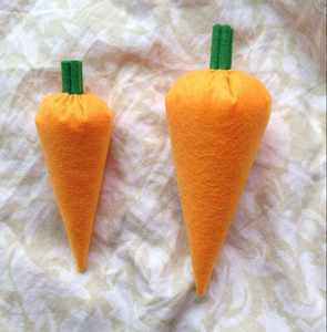 diy不织布材料包 布艺手工蔬菜胡萝卜高12cm