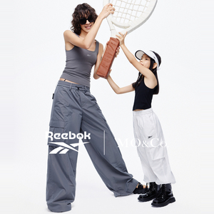 【亲子装】MO&Co.Reebok联名系列2024夏新品可拆胸托U领背心吊带
