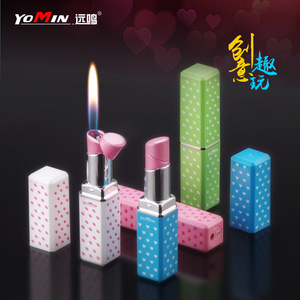 YM079个性女生时尚口红打火机 创意充气明火款跨境lighter