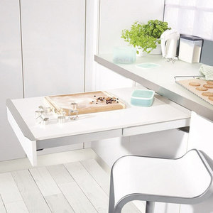 原装进口德国隐形隐藏式抽拉餐台抽屉式餐桌伸缩备餐台拉出810长