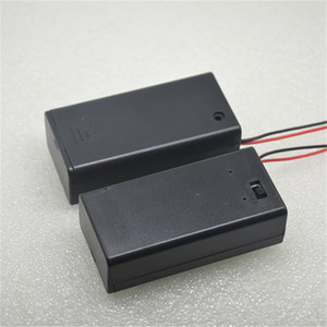 9v电池盒 6f22电池盒装1节 带开关 带盖子 九伏电池盒 电池座带线