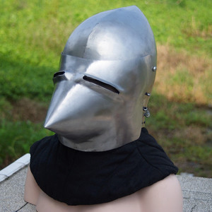 猪面盔板甲 头盔盔甲 中世纪十字军冷兵器 铠甲