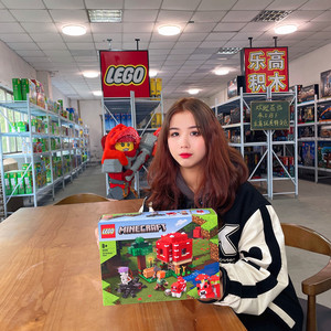 90szliudy13794淘宝lego乐高21179我的世界系列蘑菇屋男女孩拼搭装