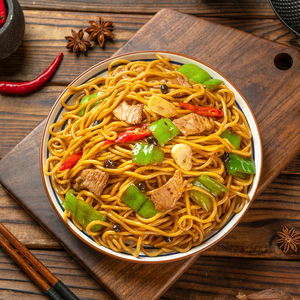 福成美食家辣椒炒肉330g 非油炸方便面 面条 早餐主食 任3件包邮